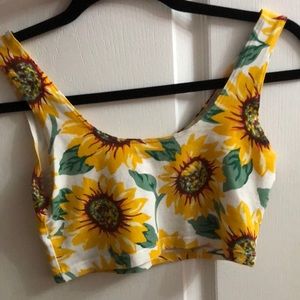 American Apparel Sunflower Crop Top